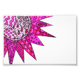 Roze Sunshine - fotografische afdruk