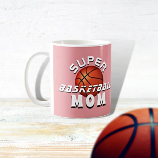 Roze Super Basketball Ball mama Sporty Moeder Koffiemok