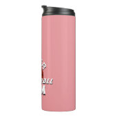 Roze Super Basketball Ball mama Sporty Moeder Thermosbeker (Geroteerd rechts)