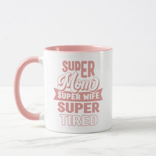 Roze Super Moeder Mok (Links)