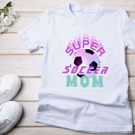 Roze Super Soccer Mam Sport Moederdag T-shirt