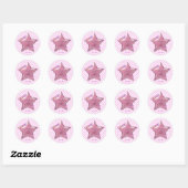 Roze Super Star Sticker (Vel)
