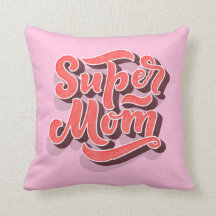 Roze supermam Pillow voor Moederdag