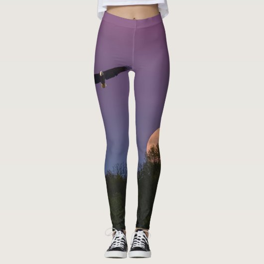 Roze Supermoon Eagle Leggings (Voorkant)