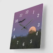 Roze Supermoon Eagle Wandklok (Hoek)