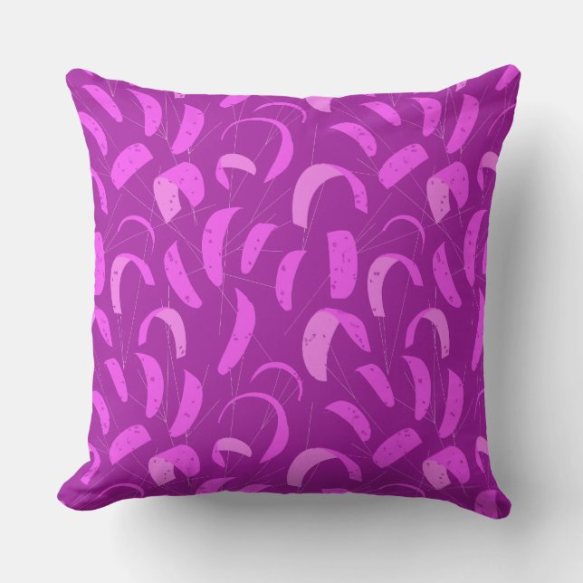 Roze Surfer Girl Kite Surfing Buitenkussen (Voorkant)