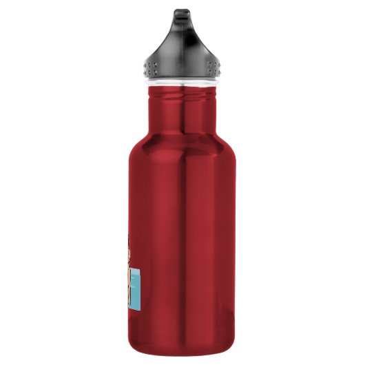 Roze Surfer Girl Waterfles (Rechts)