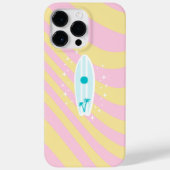 Roze surfplank, strandkunst, tropische vibes, prep Case-Mate iPhone case (Achterkant)