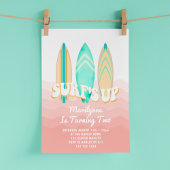 Roze Surfs Up Surfboard 2e Verjaardag Kaart