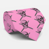 Roze "Surrender the Fluty" Pirate apparel Stropdas (Opgerold)