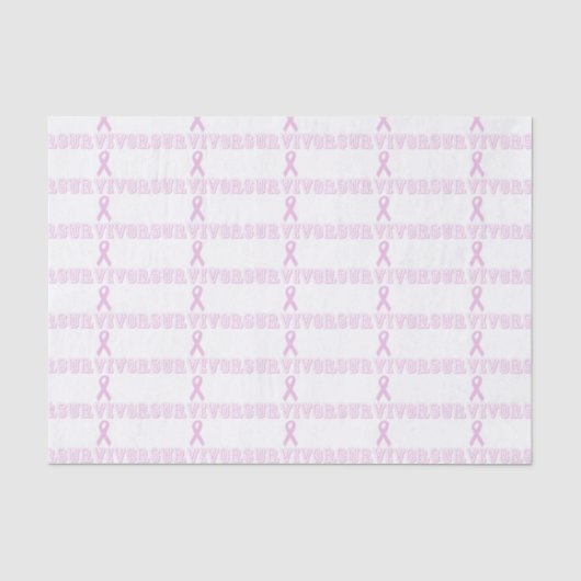 Roze Survivor Tissuepapier (Voorkant)
