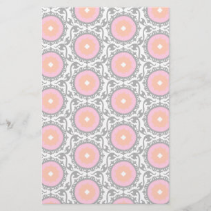 Roze Suzani Pattern Briefpapier
