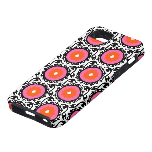 Roze Suzani Pattern Case-Mate iPhone Case (Onderkant)