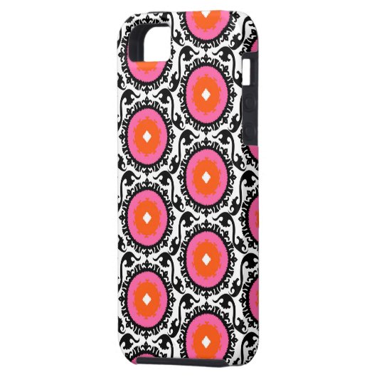 Roze Suzani Pattern Case-Mate iPhone Case (Achterkant Links)