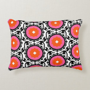 Roze Suzani Pattern Decoratief Kussen