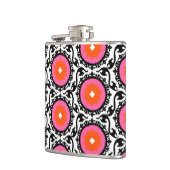 Roze Suzani Pattern Heupfles (Links)