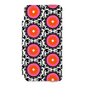 Roze Suzani Pattern Incipio iPhone Portemonnee Hoesje (Voorkant Agenda)