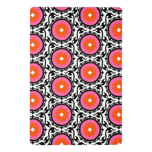 Roze Suzani Pattern Mini Klembord (Achterkant)