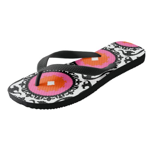 Roze Suzani Pattern Teenslippers (Schuin)