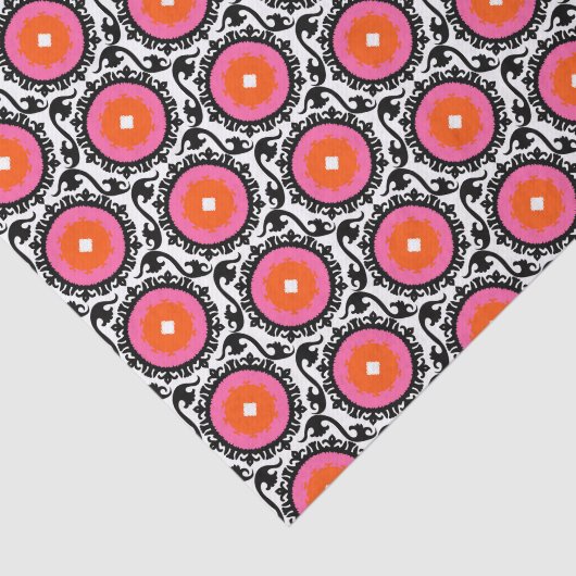 Roze Suzani Pattern Tissuepapier (Detail)