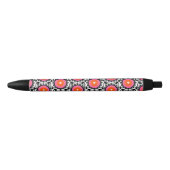 Roze Suzani Pattern Zwarte Inkt Pen (Voorkant)