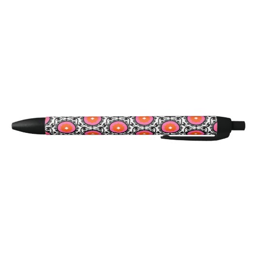Roze Suzani Pattern Zwarte Inkt Pen (Bodem)