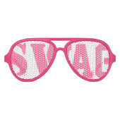 Roze Swag Party Bril Aviator Zonnebril (Voorkant)