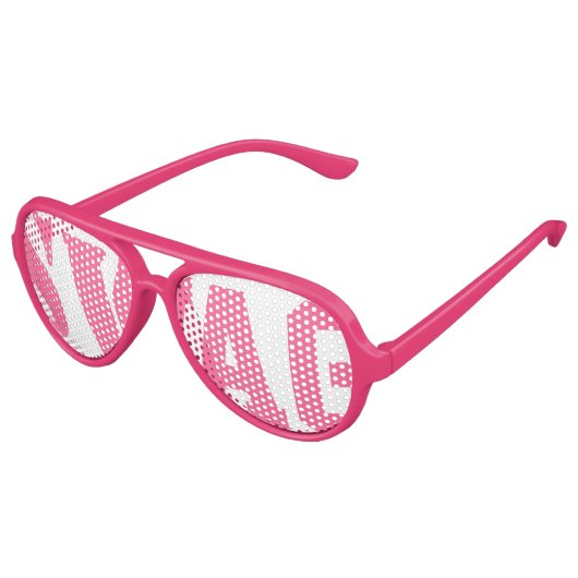 Roze Swag Party Bril Aviator Zonnebril (Gekanteld)