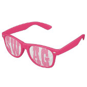 Roze Swag Party Bril Retro Zonnebril (Gekanteld)