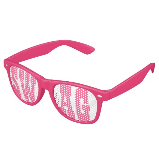 Roze Swag Party Bril Retro Zonnebril (Gekanteld)