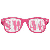 Roze Swag Party Bril Retro Zonnebril (Voorkant)