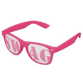 Roze Swag Party Bril Retro Zonnebril (Gekanteld)