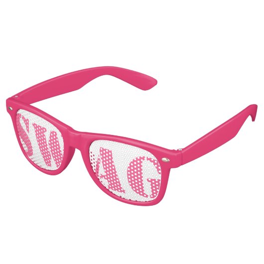 Roze Swag Party Bril Retro Zonnebril (Gekanteld)