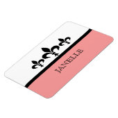 Roze Swanky Fleur De Lis Flexi Magnet Magneet (Linkerzijde)