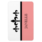 Roze Swanky Fleur De Lis Flexi Magnet Magneet (Verticaal)