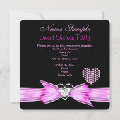 Roze Sweet 16 Birthday Diamond Tiara Photo 2 Kaart (Achterkant)