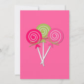 Roze Sweet 16 Birthday Party Invitation Kaart (Achterkant)