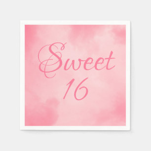 Roze Sweet 16 Birthday Servet