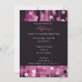 Roze Sweet 16 karaoke night party Invitation Kaart (Achterkant)