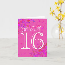 Roze Sweet 16 Lege Verjaardagskaart Kaart