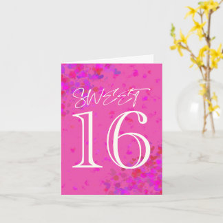 Roze Sweet 16 Lege Verjaardagskaart Kaart