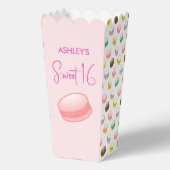 Roze Sweet 16 Macarons Cadeau Doos Bedankdoosjes (Achterkant)