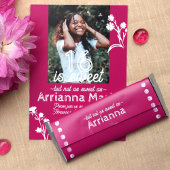 Roze Sweet 16 Verjaardag Snoep Bar Wrapper Flyer