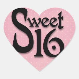 Roze Sweet 16 Verjaardag Stickers
