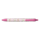 Roze Sweet Baby Girl, naam, zwarte inkt Zwarte Inkt Pen (Achterkant)