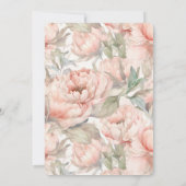 Roze Sweet Ballerina Baby shower Kaart (Achterkant)