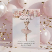 Roze Sweet Ballerina Bedankkaart