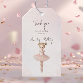 Roze Sweet Ballerina Gift Labels Cadeaulabel