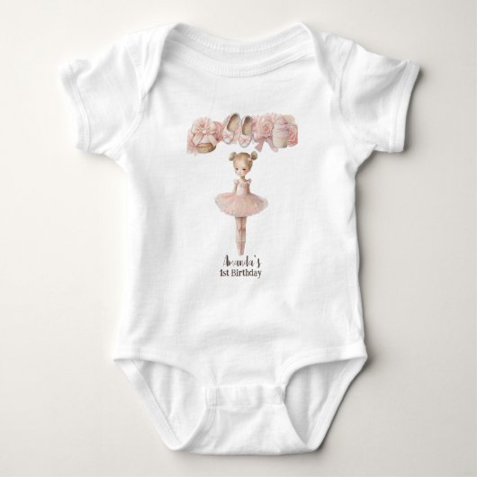 Roze Sweet Ballerina Romper (Voorkant)