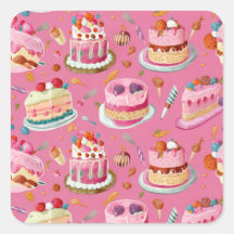 Roze Sweet Cake Patroon